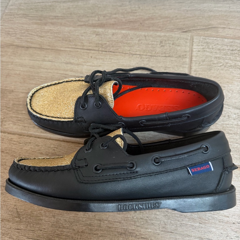 NEW Sebago Portland Wamp Glitter Boat Shoes